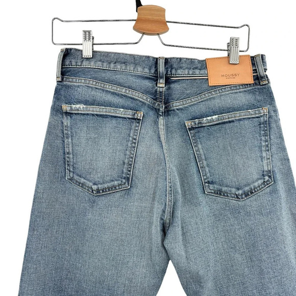 Moussy Vintage Carter Friend Jeans Blue Distressed High Rise Relaxed Jeans 27 - Picture 11 of 16